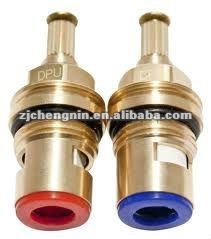 China Brass Quick Open Rubber Seal Brass Ceramic Faucet Disc Stem 16teeth Cartridge for sale