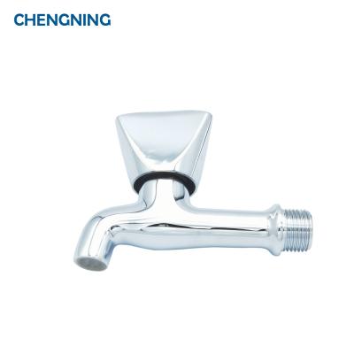 China Triangle Slow Open Single Handle Decorative Brass Garden Faucet Wall Mounted for sale