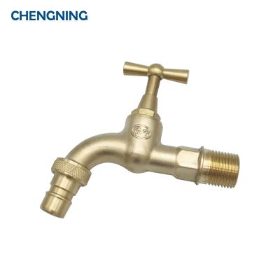 China Traditional High Quality Brass Washing Machine Faucet Slow Open Sand Blown Wall Mounted Bibcock for sale