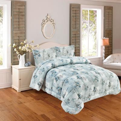 China Flower Printed Microfiber Bed Sheet Microfiber Comforter Cover Queen Size Easy Care for sale