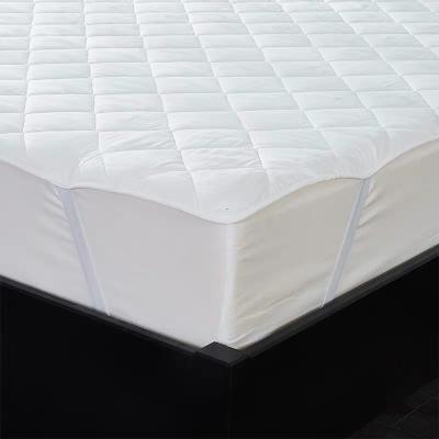 China 120gsm To 1200gsm White Mattress Topper King Cooling Mattress Pad Filled Polyester Mattress Cover for sale