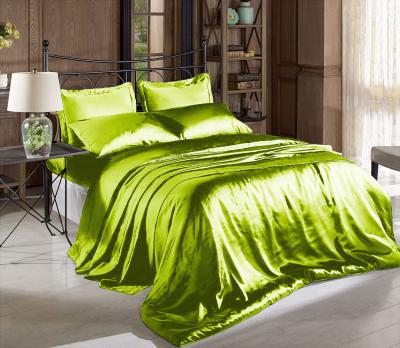 China Luxurious Sateen Satin Bed Sheet Set Hypoallergenic High Quality Satin Sheets Fade Resistant All Season for sale