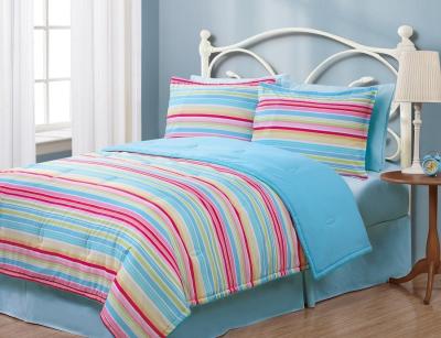 Cina Polyester All Season Strip Printed Microfiber Comfort Hypoallergenic Blu Microfiber Comfort Low Tumble Dry in vendita