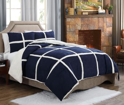 Chine Couverture de lit en laine bleue luxueuse pour les nuits d'hiver confortables à vendre