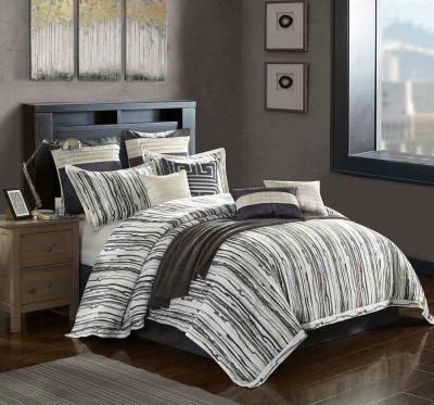 China Luxuriously Soft 100% Cotton Printed Duvet Cover Set With Zipper Closure for sale