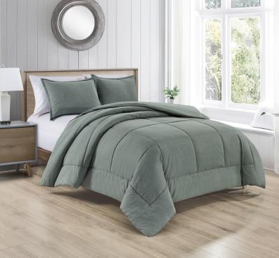 China Medium Warmte Groen 100% katoenen Comforter Polyester vulmachine Wasbaar / hypoallergeen Te koop