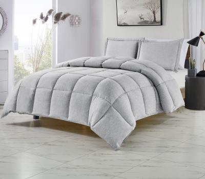 China Cozy Grey Cationic Comforter Soft Cationic Fabric Neutral Tones Bedding Essential Grey for sale