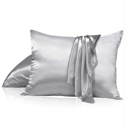 China Soft Satin Pillow Cases Set in White/Gray/Beige/Blue Moisture Wicking Bedding Essential for sale