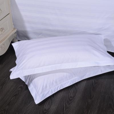 China Hypoallergenic Satin Striped Pillow Cases Grey Pillow Cases In White Beige Blue for sale