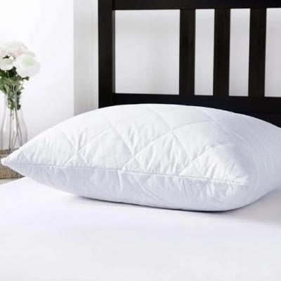 China 100% Cotton Quilted Beige Pillow Covers Hidden Zipper Hypoallergenic Pillow Cases for sale