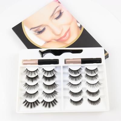 중국 Thick Amazing Light Weight Eyeliner Magnetic Eyelashes Set 10 Pairs Magnetic Eyelashes 판매용