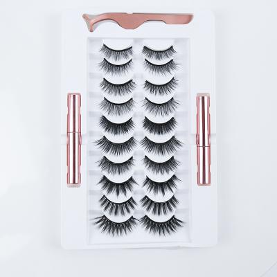 중국 2021 New Arrivals Wholesale Thick Magnetic Wicks Magnet Eye Lashes High Quality Magnetic Wick Magnetic Eyelashes With Eyeliner 판매용