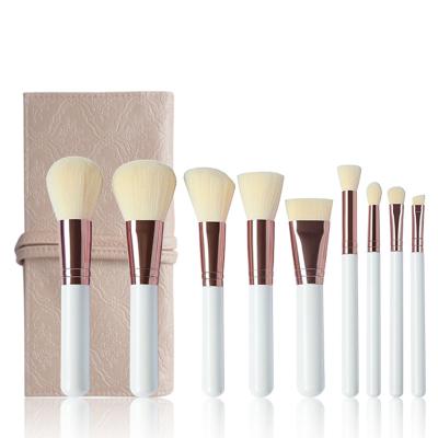 China Angular Blush Professional 9 Pcs Makeup Brush Set Daily Makeup Private Label 5 Synthetic Hair Set Acceptable 1 - 15days for sale