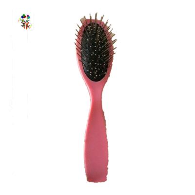 China Cheap Steel Pink Anti-static Handle Plastic Hair Wigs Patches Tool Stainless Steel Comb HPC-0197 for sale