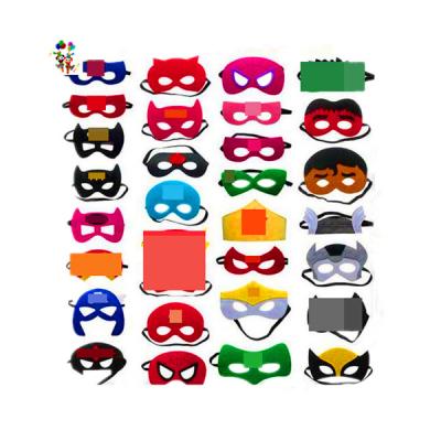 China Cheap Custom Costume Cheap Felt Party Mask Custom Fancy Dress Superhero HPC-3523 for sale