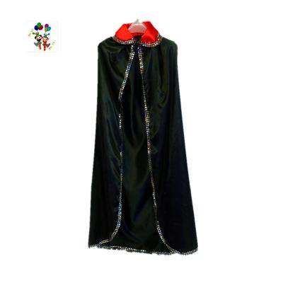 China Cheap Adult Fancy Dress Costume Halloween Halloween Party Black Capes With Red Collar HPC-0595 for sale