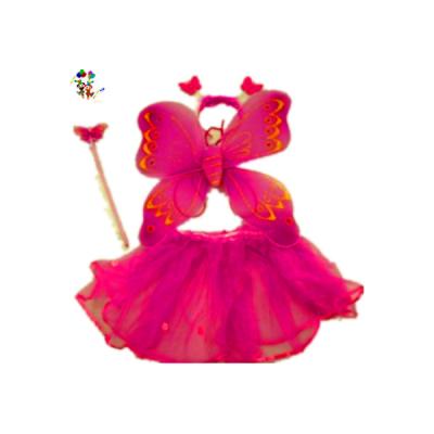 China Cheap Party Fancy Dress Kids Butterfly Fancy Dress Set With Skirt HPC-0804 for sale