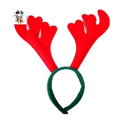 China Reindeer Antler Cheap Felt Funny Red and Green Reindeer Antler Christmas Headbands HPC-1006 for sale