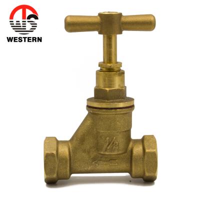 China Factory General Shipping Cheap PN20 Brass Stop Valve With Brass T Handle British BS1010 Standard for sale