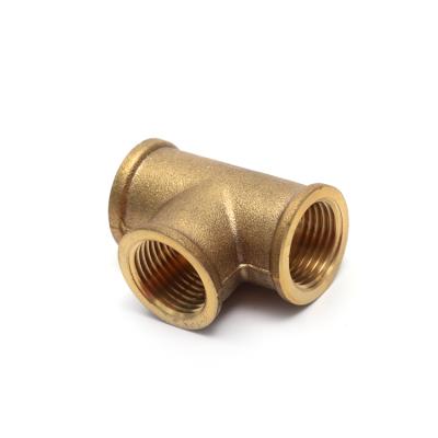 China Brass Branch Tee Custom Nickel Plated Standard Forged Brass Push Connect Sanitary Tube Connector Fittings Price for sale