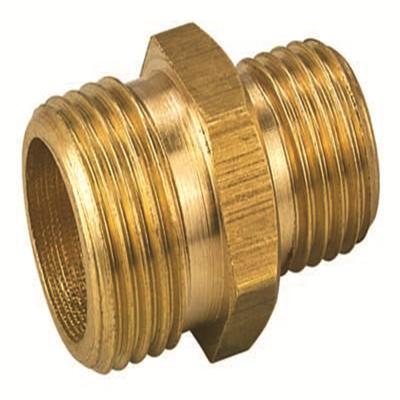 China Hotels Brass Pneumatic Fitting Male Straight Nipple With Hexagon for sale