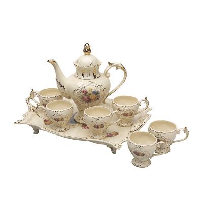 China Wholesale Hot Sale Custom Creativity Stocked Classy European Royal Bone China Tea Cup and Saucer Set for sale