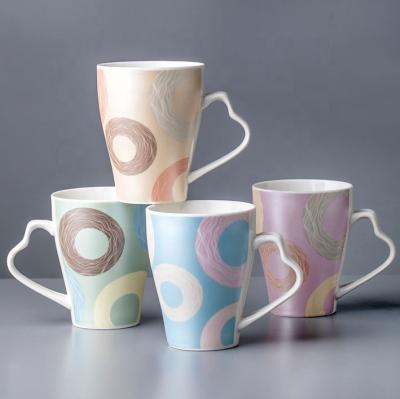 China New Arrival Stored Nordic Mug Set Household Mug Color Water Ceramic Coffee Mug for sale