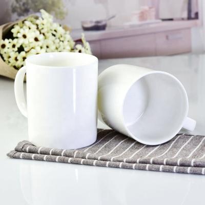 China Wholesale 11oz Premium Grade Viable Custom Made Bone China Mug Ceramic White Coffee Mug for sale