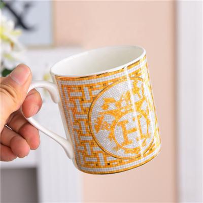 China Stocked New Designs Central Statistical Institute Names Nordic Ceramic Mugs Attack Bone China Mugs Luxury Porcelain Mugs for sale