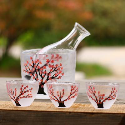 China Brief Stored Japanese Style Wine Ware Sake Bottle Set Vintage Ceramic Pottery for sale