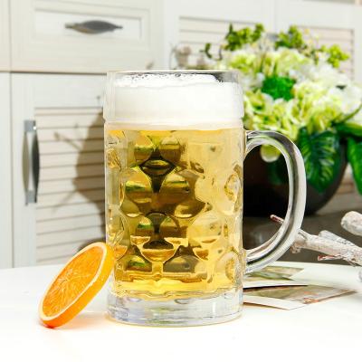 China Factory Direct Selling Viable Classic Glass Cup Beer Mug Custom Logo for sale