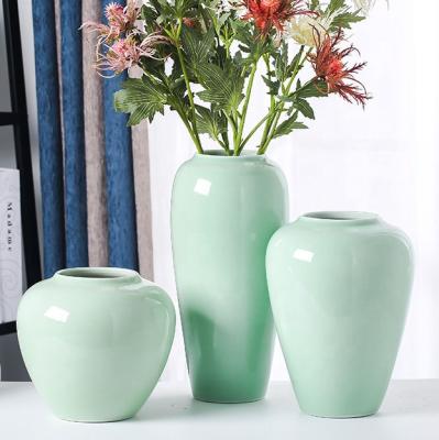 China Postmodern ceramic home decoration light vase living room luxury stocked vase for sale