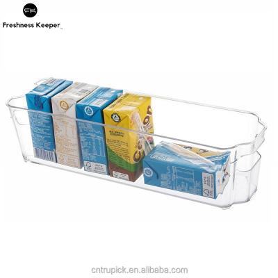 China Freshness Preservation Fridge Organizer Transparent Food Bins Storage Bins For Freezer Fridge Organizer for sale