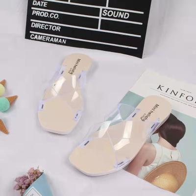 China Fashion trend baiyi summer texture solid sandals and indoor and outdoor slippersCasual travel slippers women for sale