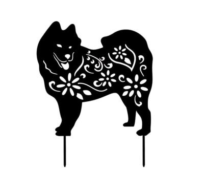 China China Lawn Dog Card Decoration Set Silhouette Art Acrylic Animal Garden Decoration for sale