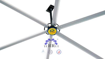 China Industrial Ceiling Fan with 14300m3/min Air Flow for IP55 Workshop and 6pcs Alloy for sale