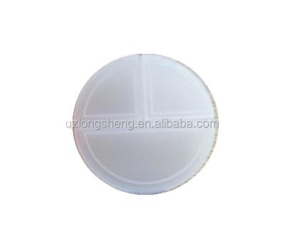 China 3 Compartments Travel PP Pill Box Outdoor Portable Clear Round Transparent Medicine Small Container White Pill Box for sale