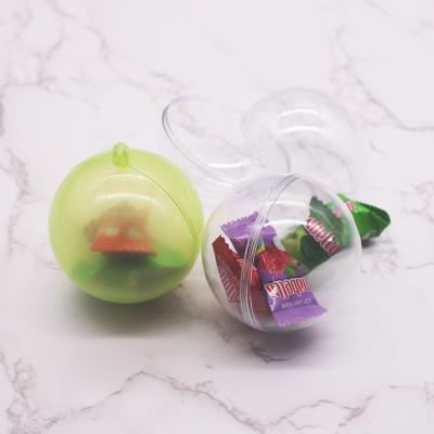 China Recycled materials wedding candy jar promotion food storage box gift sphere candy container plastic cookie box for sale