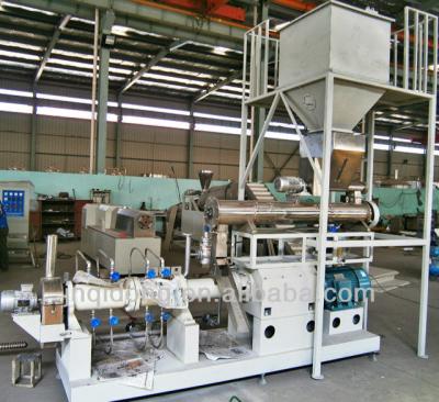 China New style stainless steel super quality fish feed pellet floating processing machine with double screw for sale