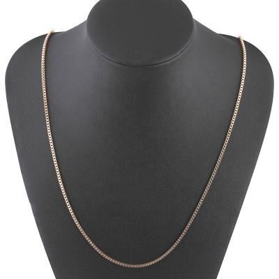 China Wholesale Simple Cheap Trendy Price Fashion Necklace Jewelry Gold Filled Alloy Box Chain Necklace for sale