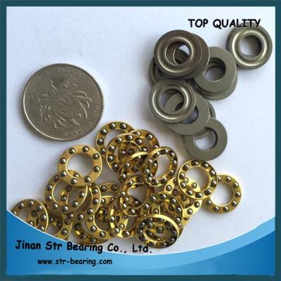 China Chrome Steel 6mm Bore 11mm OD Brass Cage Flat Thrust Ball Bearing Mini F6-11 F6-11M With 8 Ball for sale