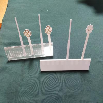 China To Hold Perfume Test Paper Factory Supply Customized Gold Logo Metal Aluminum Perfume Test Paper Holder Wooden Perfume Scents Test Paper Strip Holder for sale