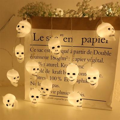 China Customized Halloween Party Decoration Faury Lights LED Inflatable Skulls Decoration Lights For Outdoor for sale