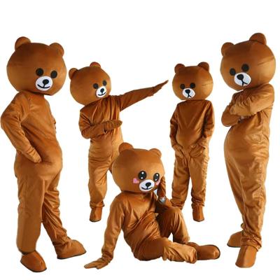 China Commercial Activities/Walking Animal Plush Teddy Bear Mascot Brown Bear Costume Cosplay Adult Performance Cartoon for sale