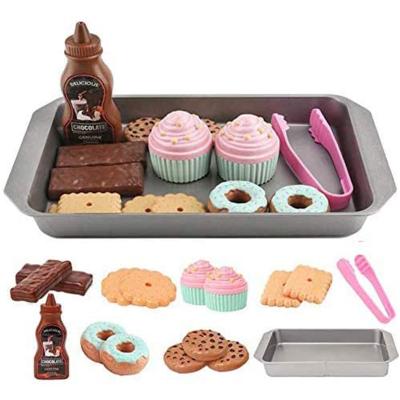 China Plastic Cookie Play Food Set - Toy Foods with play baking cookies and plastic cupcakes food for pretend play for sale