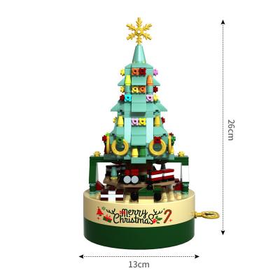 China DIY TOY 360 Pcs Educational Toys Diy Music Building Block Gifts For Kids Christmas Tree Building Toys, Music Box Toy Building Sets for sale