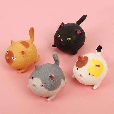 China Cat Angry Stupid Sprout Vent Cat Decompression Toy Children's Squeeze Toy Squeeze Emotion Decompression for sale