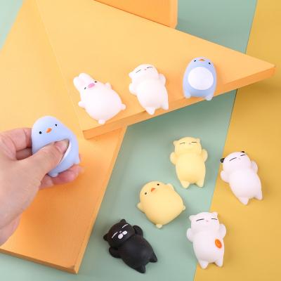 China Creative Cartoon Pinch Music Decompression Toy Animal Cute Animal Kids Children Exhale Soft Ball Fingertip Toy for sale