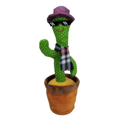 China 2021 hot selling dancing cactus toy gifts with drums 120 songs with uniform singing hot selling talking dancing cactus 2021 for sale