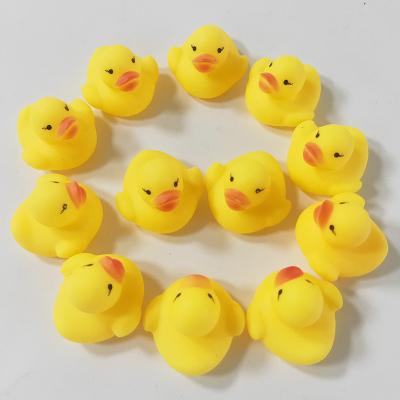 China Cartoon Toy Little Yellow Duck Playing in Water Mini Bath Toy Baby Playing in Water Little Duck Vinyl Children's Educational Toys for sale